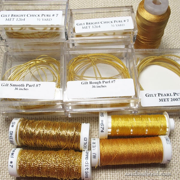 Goldwork Frame Project: Selecting Goldwork & Silk Threads